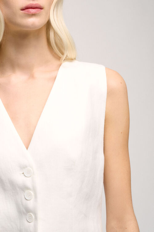 Luisa Spagnoli Varo - Gilet Classico In Lino