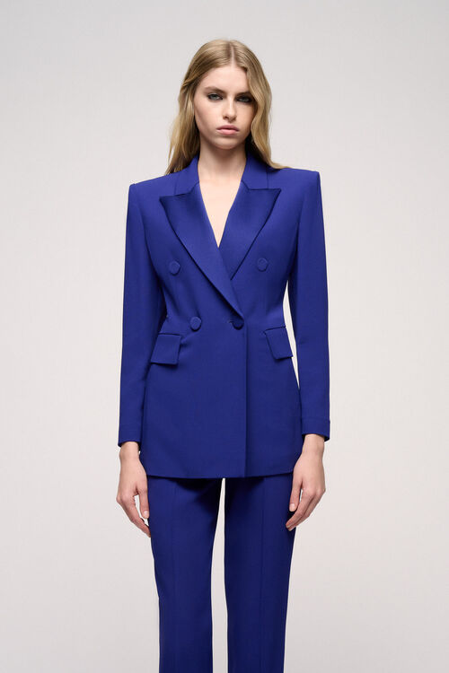 Luisa Spagnoli Vegetale - Giacca con revers in raso