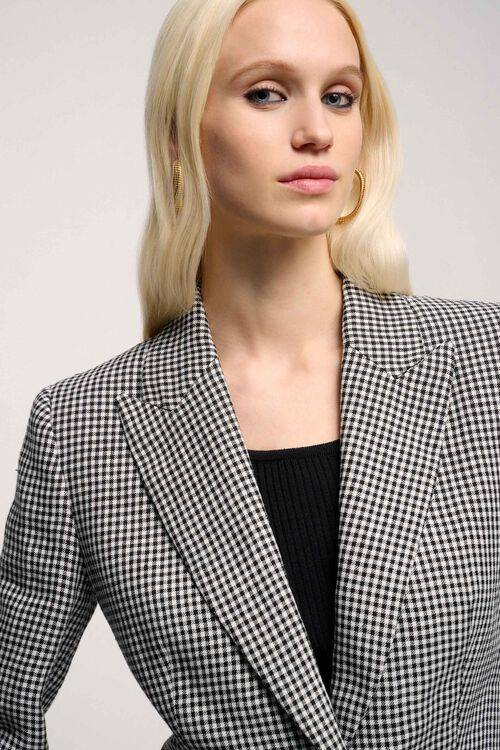 Luisa Spagnoli Vellutata - Giacca In Lino Vichy