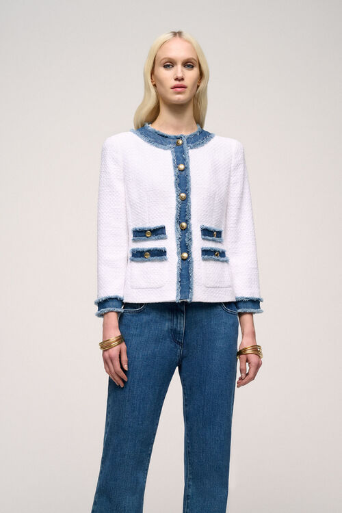 Luisa Spagnoli Vespa - Giacca con profili in denim