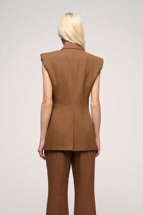 Luisa Spagnoli Volta - Gilet In Misto Lino