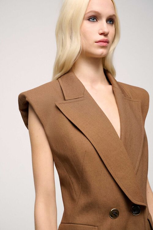 Luisa Spagnoli Volta - Gilet In Misto Lino