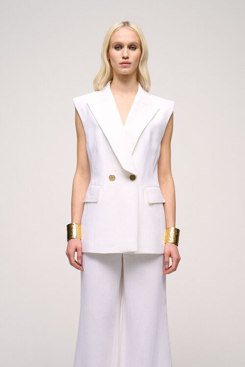 Luisa Spagnoli Volta - Gilet in misto lino
