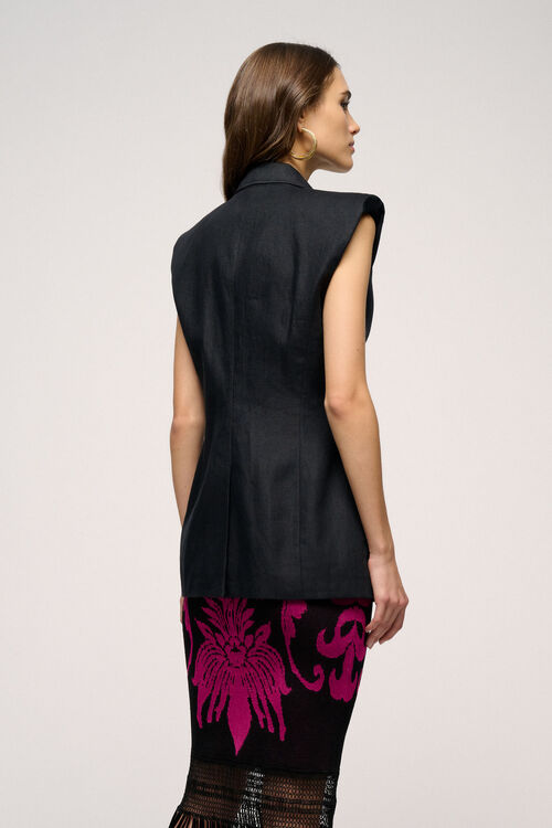 Luisa Spagnoli Volta - Gilet In Misto Lino