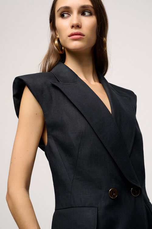 Luisa Spagnoli Volta - Gilet In Misto Lino