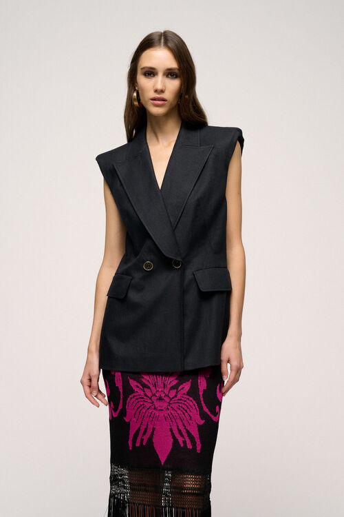 Luisa Spagnoli Volta - Gilet in misto lino