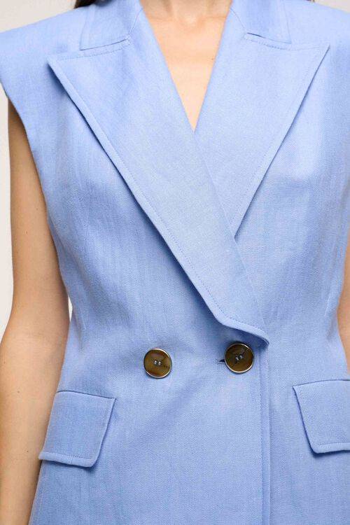 Luisa Spagnoli Volta - Gilet In Misto Lino