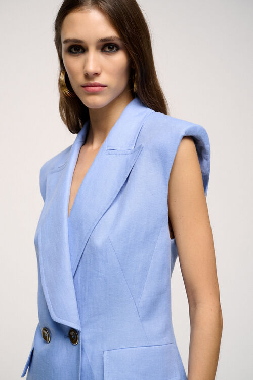 Luisa Spagnoli Volta - Gilet In Misto Lino