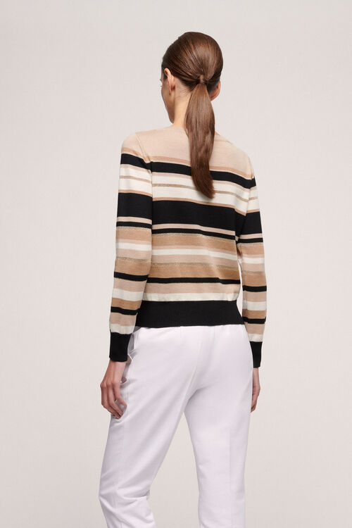 Luisa Spagnoli Macchietta - Pullover A Righe Multicolor