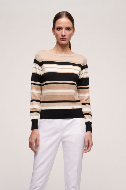 Luisa Spagnoli Macchietta - Pullover A Righe Multicolor