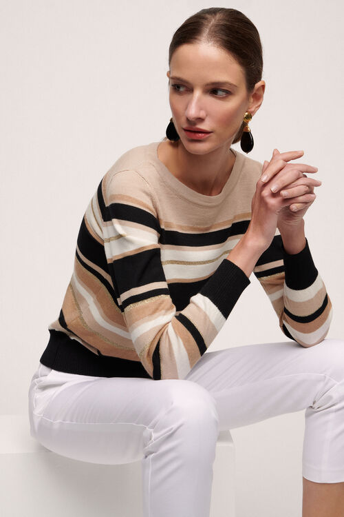 Luisa Spagnoli Macchietta - Pullover a righe multicolor