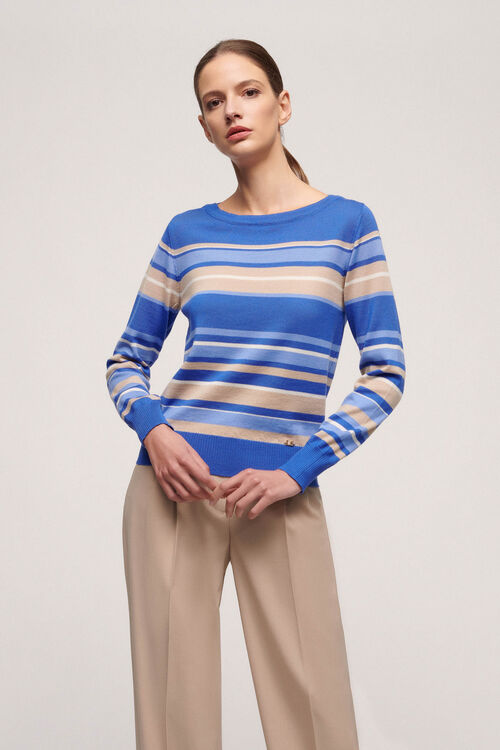 Luisa Spagnoli Macchietta - Pullover a righe multicolor