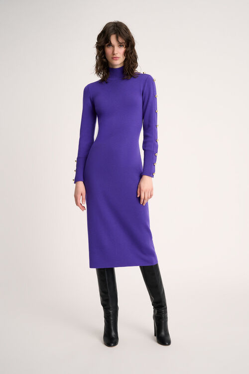 Luisa Spagnoli Mentolato - Abito con bottoni decorativi