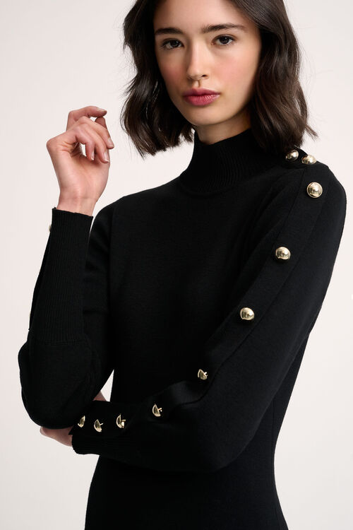 Luisa Spagnoli Mentolato - Abito con bottoni decorativi