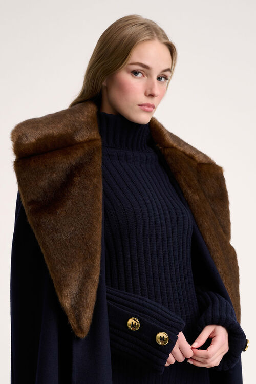 Luisa Spagnoli Stampa - Mantella In Lana - Fashion Show