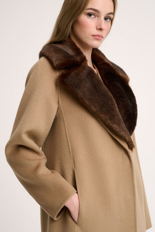 Luisa Spagnoli Sussulto - Cappotto Con Revers Faux Fur