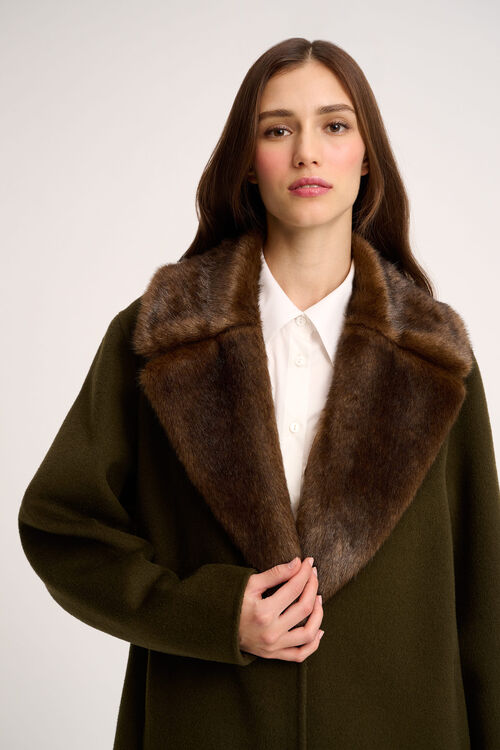 Luisa Spagnoli Sussulto - Cappotto Con Revers Faux Fur