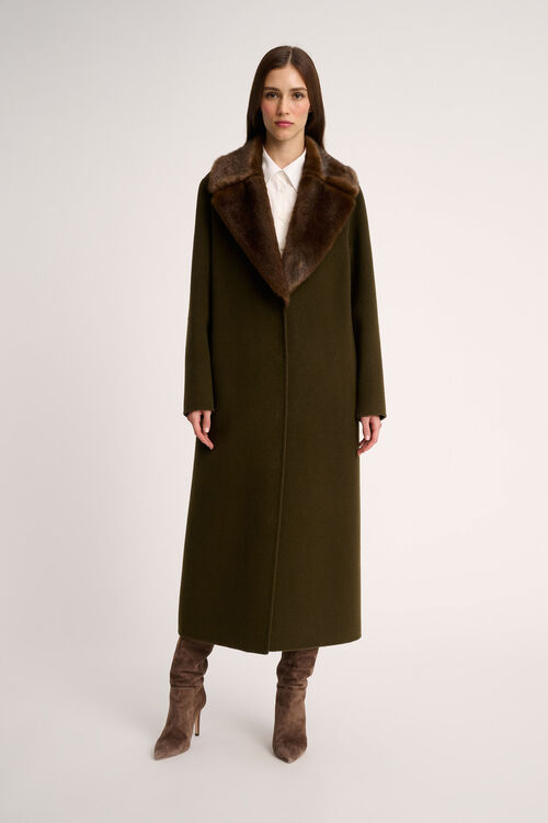 Luisa Spagnoli Sussulto - Cappotto con revers faux fur