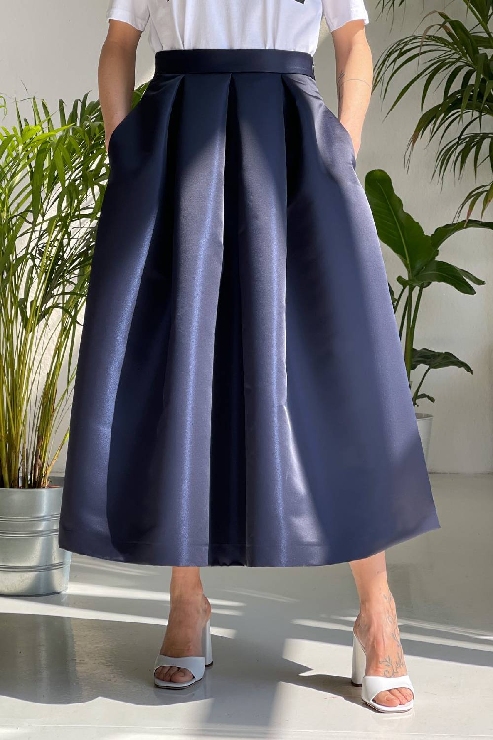 Lunatica Milano Gonna Duchesse Blu Notte