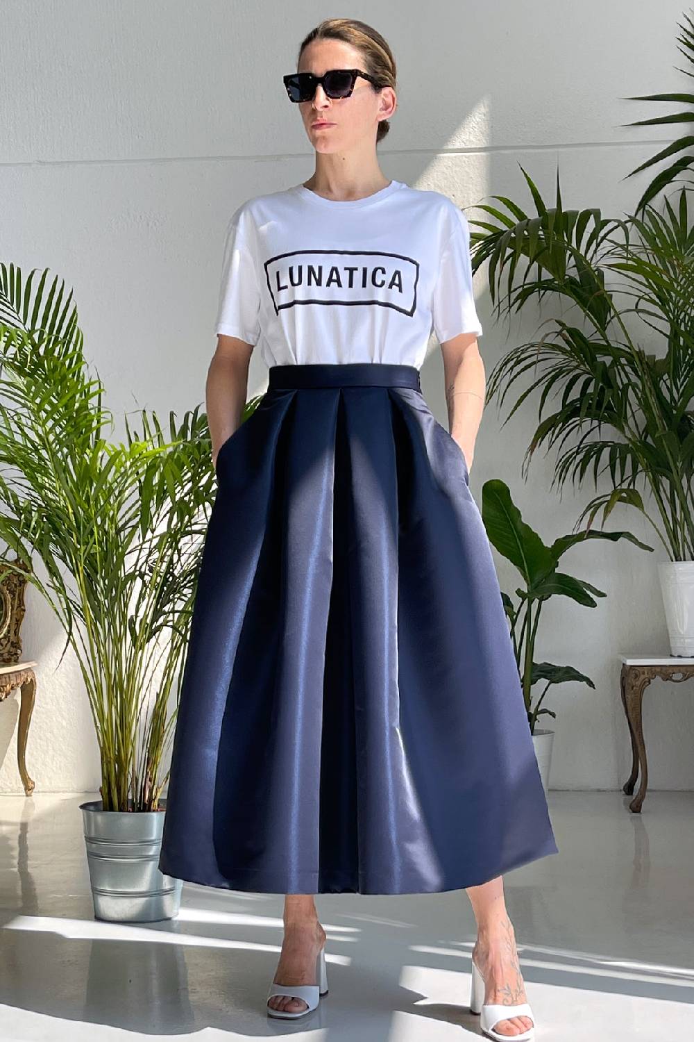 Lunatica Milano Gonna duchesse Blu Notte