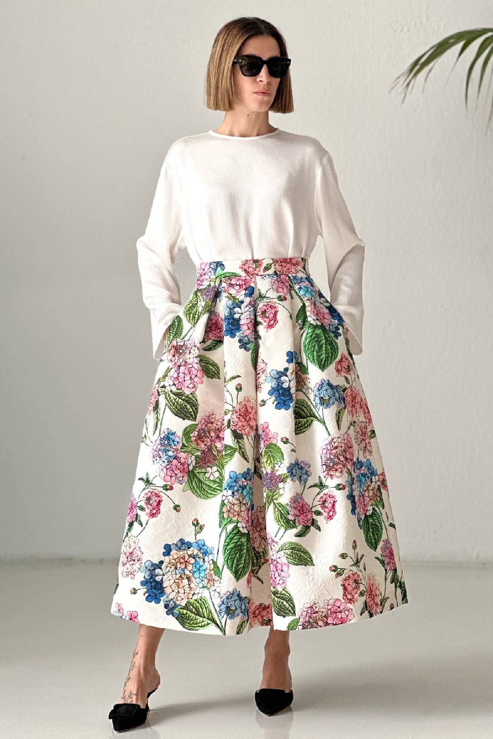 Lunatica Milano Gonna Hydrangeas