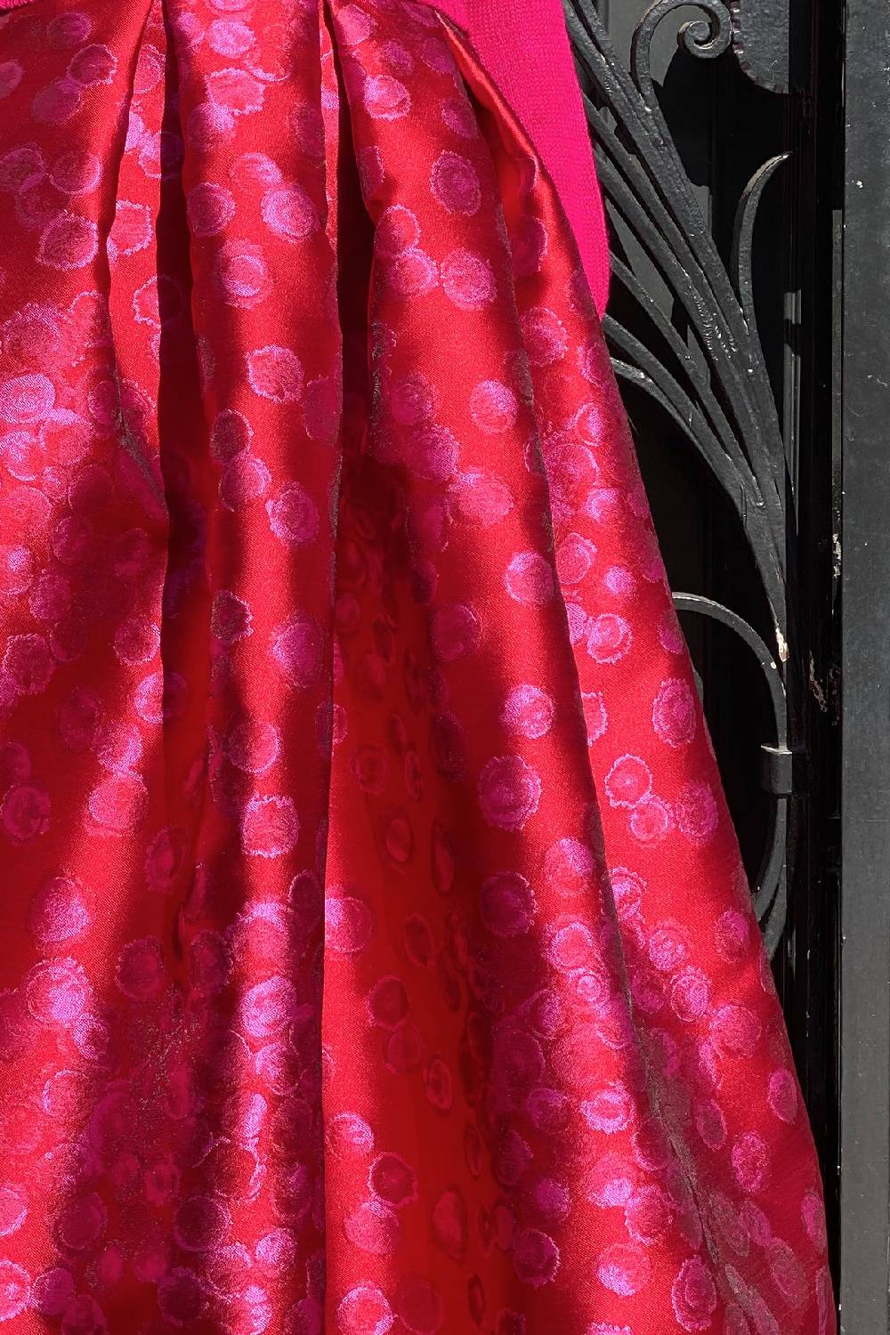 Lunatica Milano Gonna Midi Pois Red