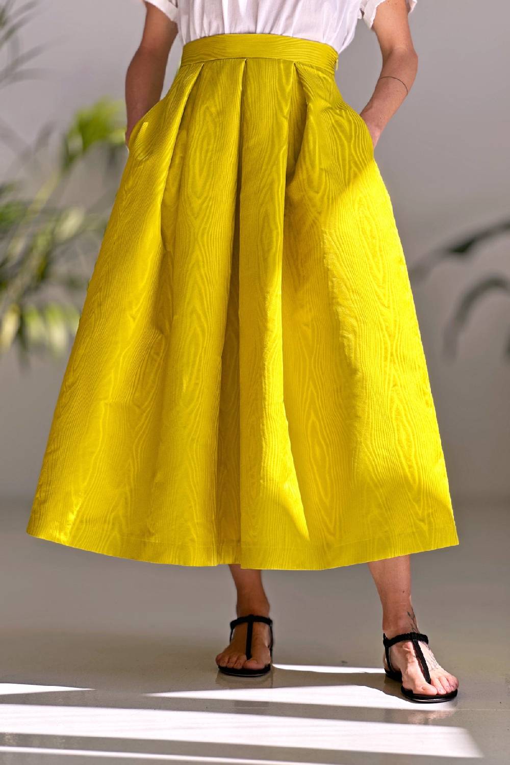 Lunatica Milano Gonna Moiré Yellow