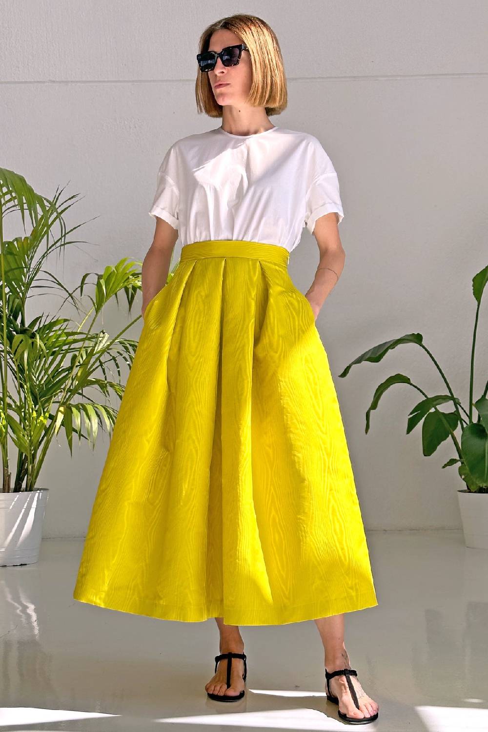 Lunatica Milano Gonna Moiré Yellow