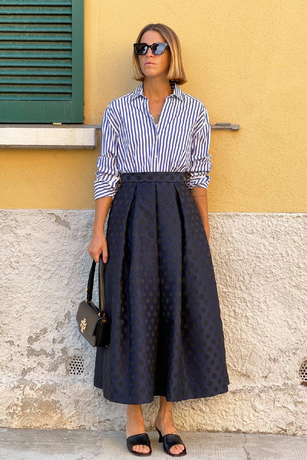 Lunatica Milano Gonna Pois Blu