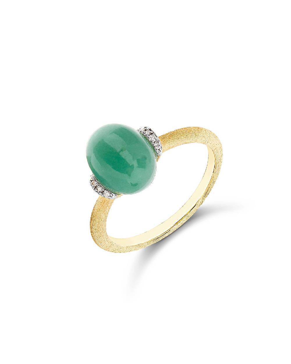 Nanis Anello "AMAZZONIA" in oro, diamanti e avventurina verde (piccolo) – Nanis Italian Jewels