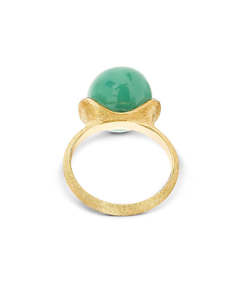 Nanis Anello "AMAZZONIA" In Oro, Diamanti E Avventurina Verde (grande) – Nanis Italian Jewels
