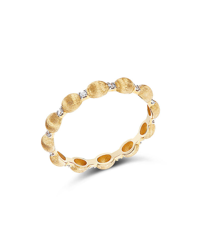 Nanis Anello "DANCING ÉLITE" con accenti di diamante e piccole boules in oro – Nanis Italian Jewels