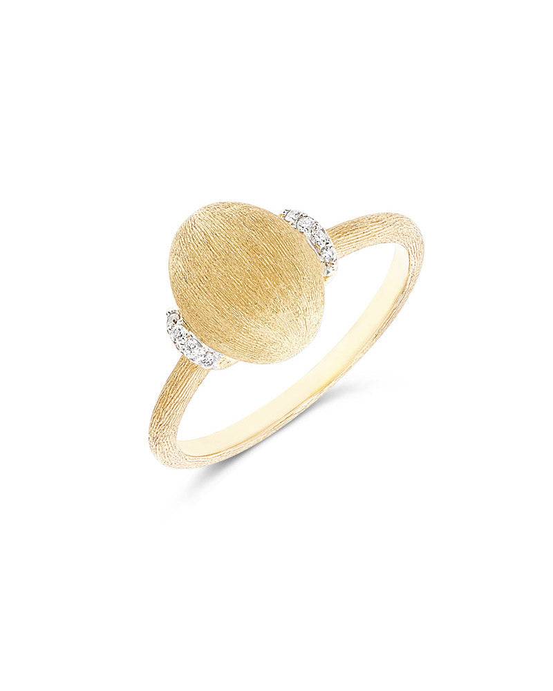Nanis Anello "DANCING ÉLITE" con boule in oro e accenti di diamante (medio) – Nanis Italian Jewels