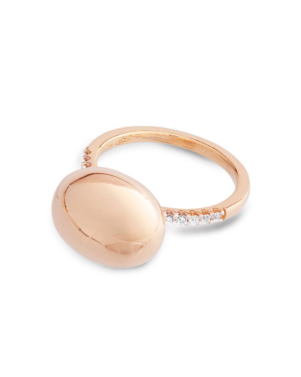 Nanis Anello "DANCING ÉLITE" Con Boule In Oro Rosa E Pavè Di Diamanti (medio – Nanis Italian Jewels