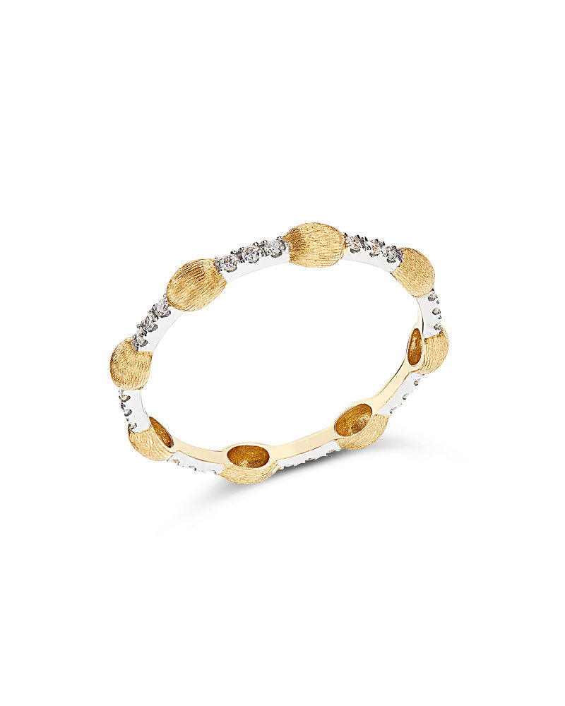 Nanis Anello "DANCING ÉLITE" con boules in oro e barrette di diamanti – Nanis Italian Jewels