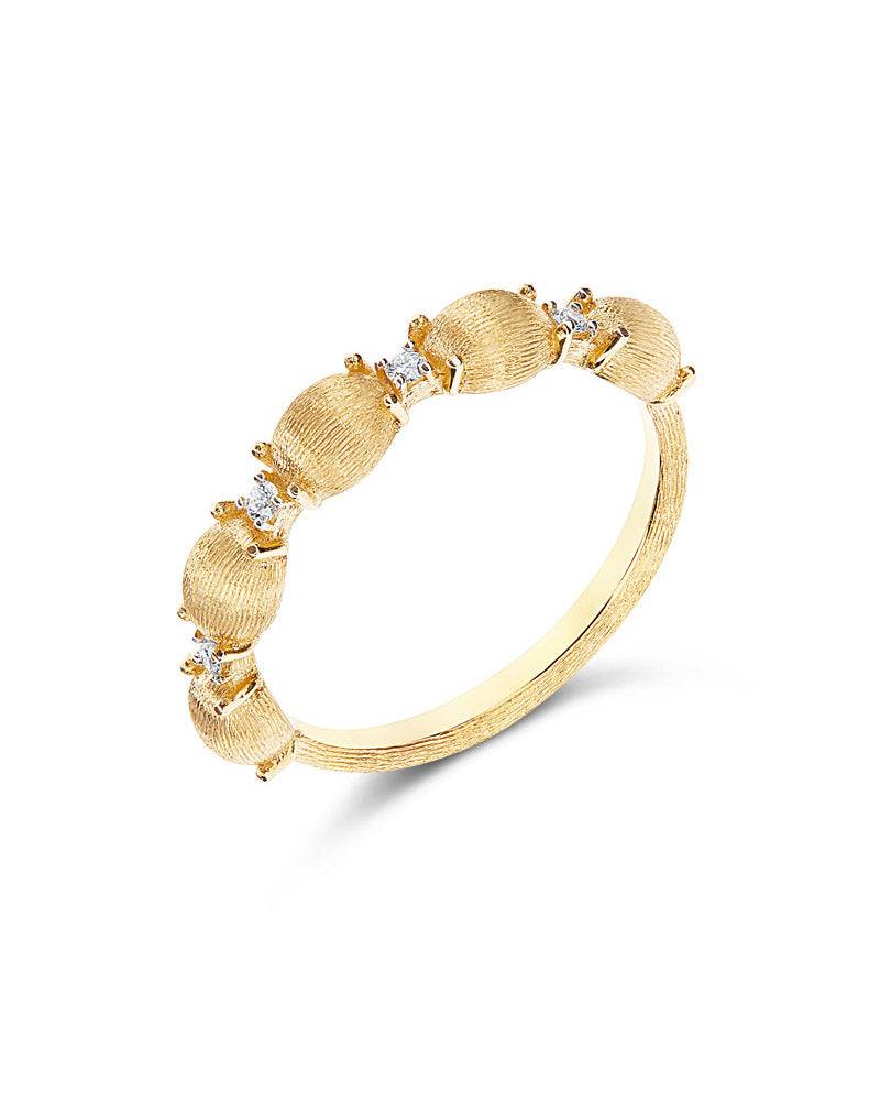 Nanis Anello "DANCING ÉLITE" con diamanti e boules piccole in oro – Nanis Italian Jewels