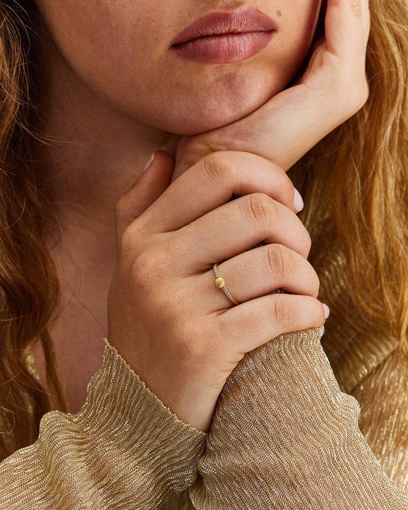 Nanis Anello "DANCING ÉLITE" Essenziale In Oro E Diamanti – Nanis Italian Jewels