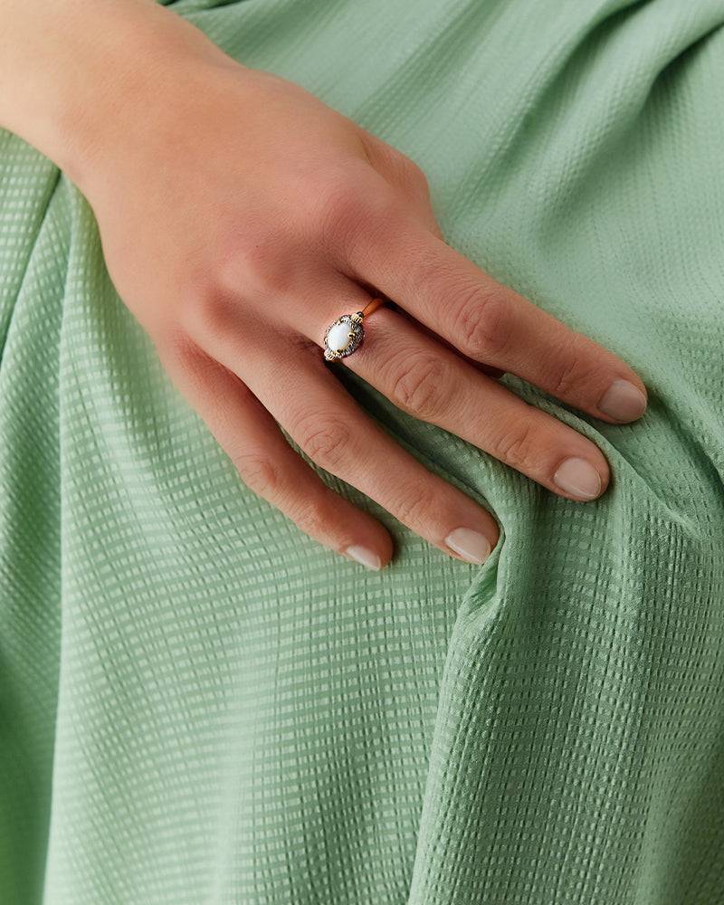 Nanis Anello "DANCING REVERSE" Double Face In Oro, Zaffiri Rosa, Rubini, Opa – Nanis Italian Jewels