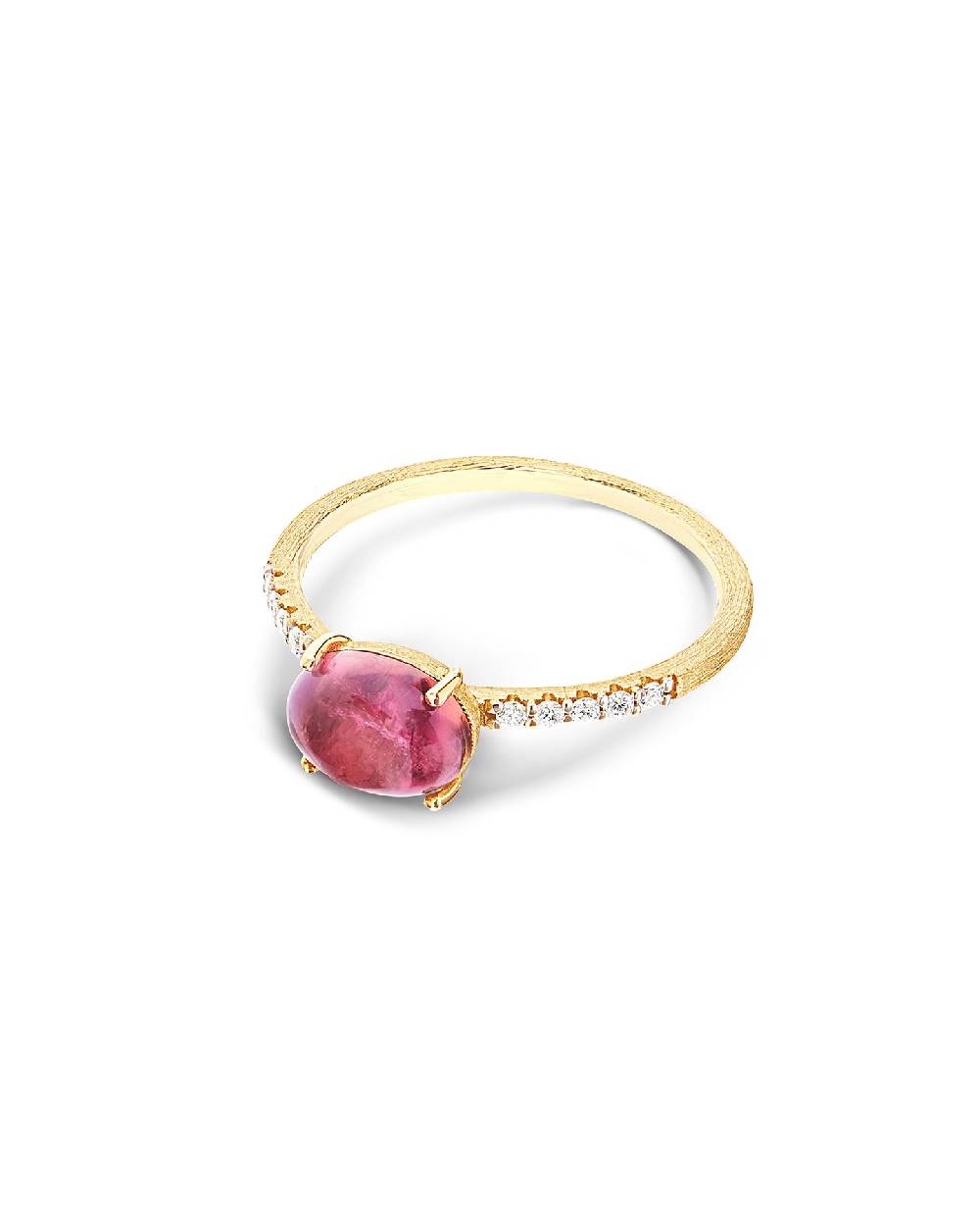 Nanis Anello "DANCING TOURMALINES" In Oro, Diamanti E Tormalina Rosa (medio) – Nanis Italian Jewels