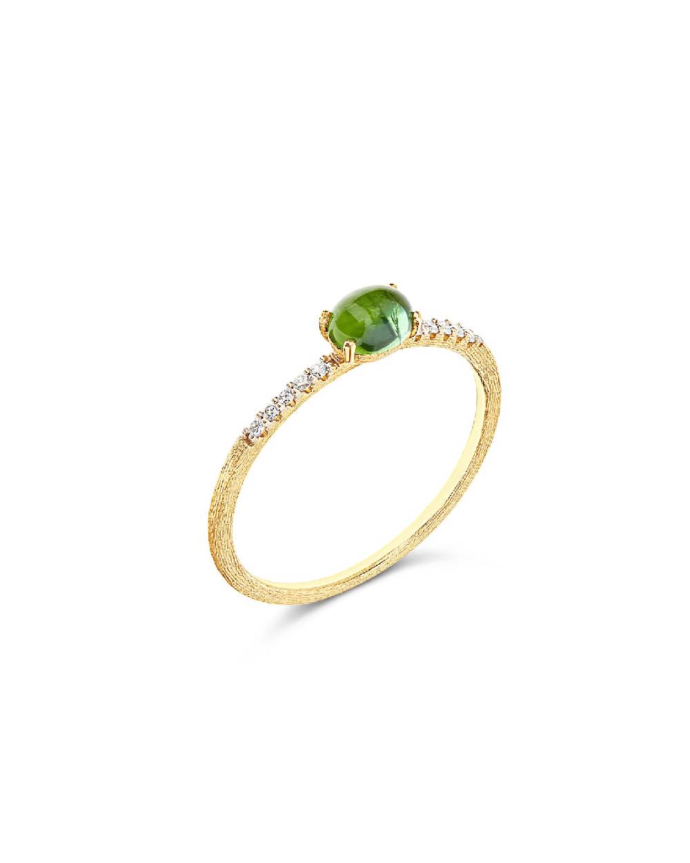 Nanis Anello "DANCING TOURMALINES" in oro, diamanti e tormalina verde (picco – Nanis Italian Jewels