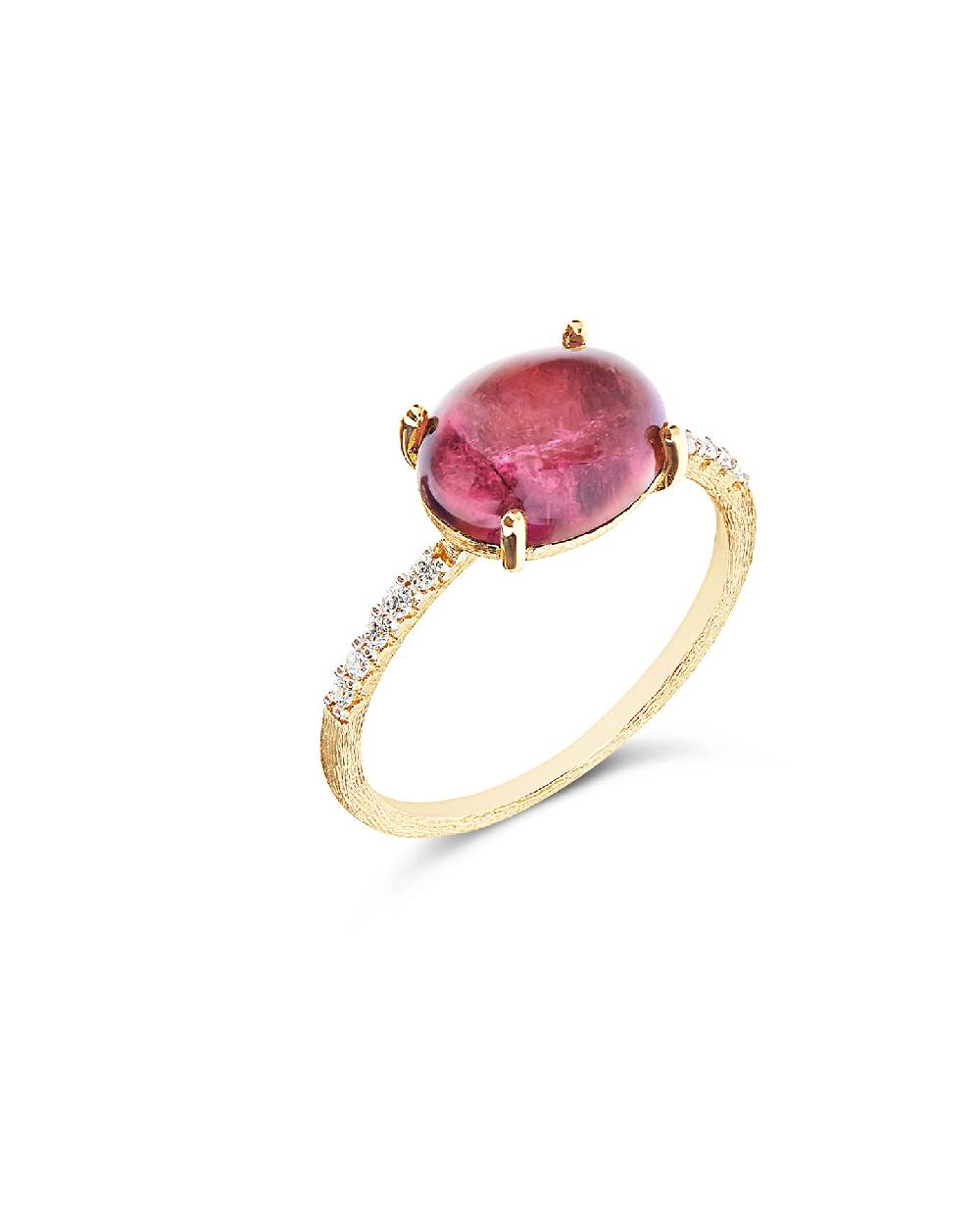 Nanis Anello "DANCING TOURMALINES" in oro, diamanti e tormalina rosa (grande – Nanis Italian Jewels