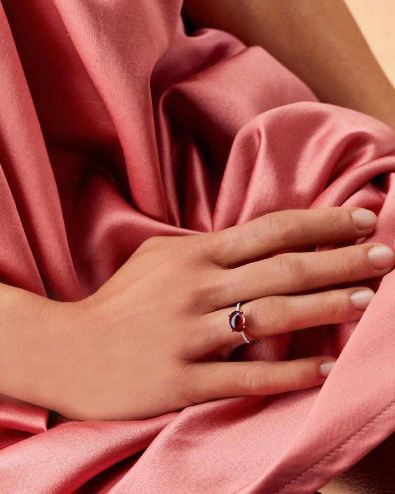 Nanis Anello "DANCING TOURMALINES" In Oro, Diamanti E Tormalina Rosa (grande – Nanis Italian Jewels