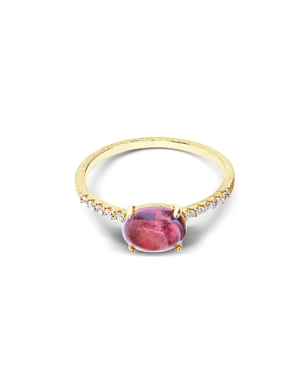Nanis Anello "DANCING TOURMALINES" In Oro, Diamanti E Tormalina Rosa (medio) – Nanis Italian Jewels