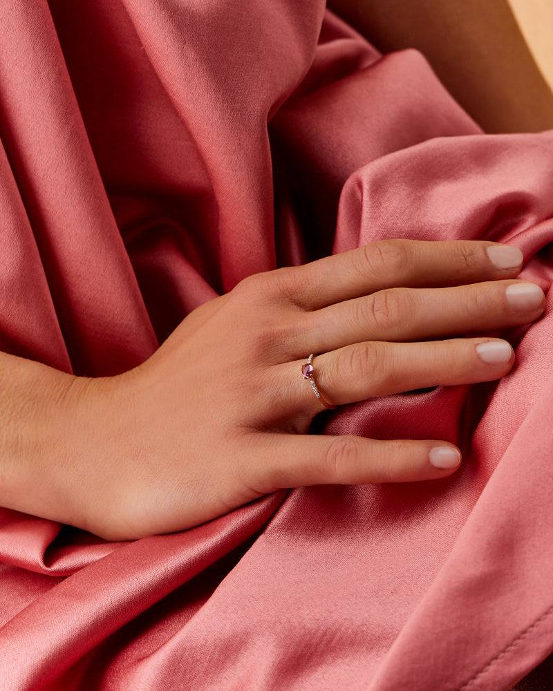 Nanis Anello "DANCING TOURMALINES" In Oro, Diamanti E Tormalina Rosa (piccol – Nanis Italian Jewels