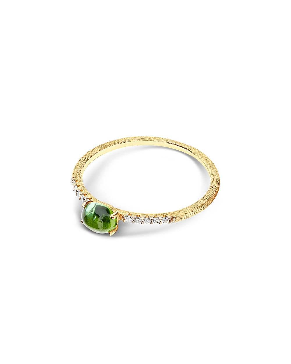 Nanis Anello "DANCING TOURMALINES" In Oro, Diamanti E Tormalina Verde (picco – Nanis Italian Jewels