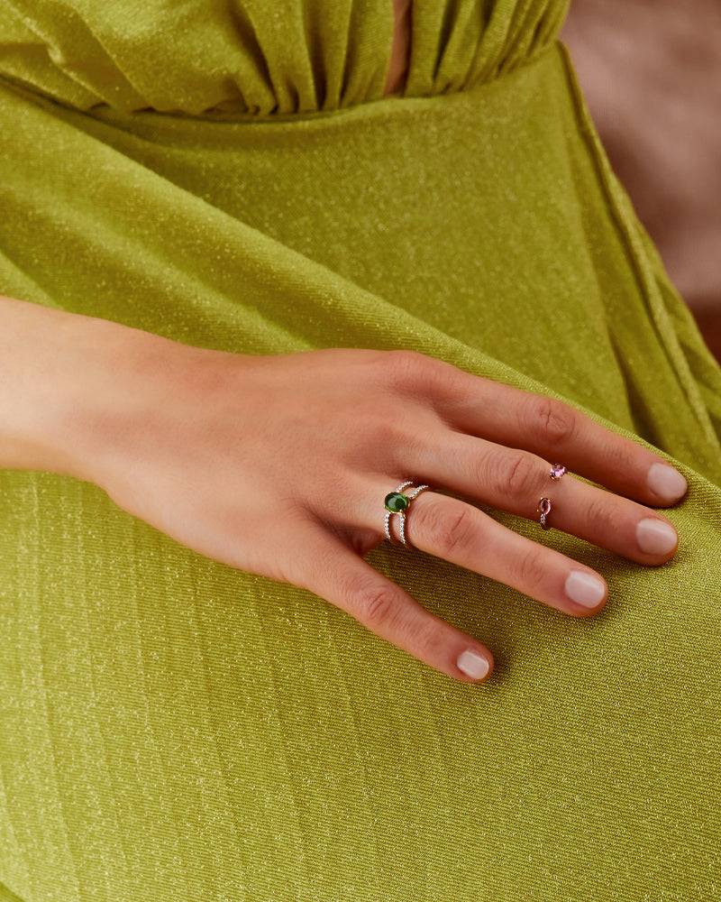 Nanis Anello "DANCING TOURMALINES" Scomponibile In Oro, Diamanti, Tormaline – Nanis Italian Jewels