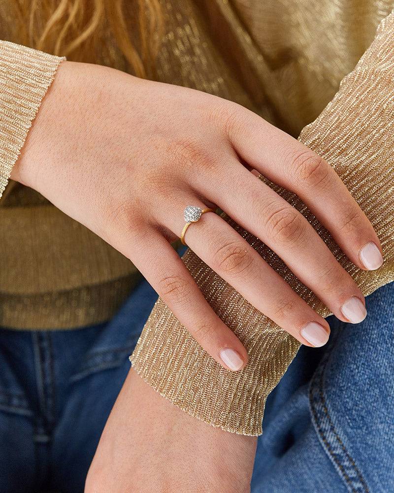 Nanis Anello Di Fidanzamento "DANCING ÉLITE" In Oro E Pavé Di Diamanti – Nanis Italian Jewels