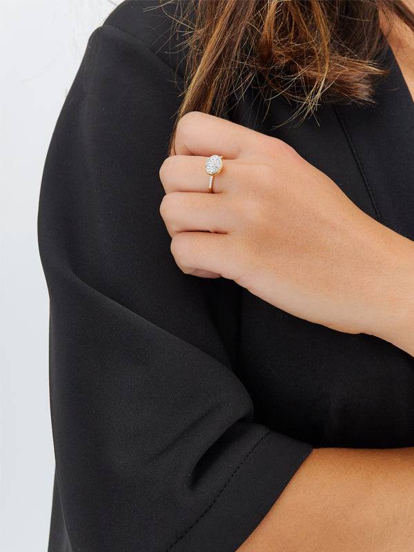 Nanis Anello Di Fidanzamento "DANCING ÉLITE" Romantico In Oro E Diamanti (pi – Nanis Italian Jewels