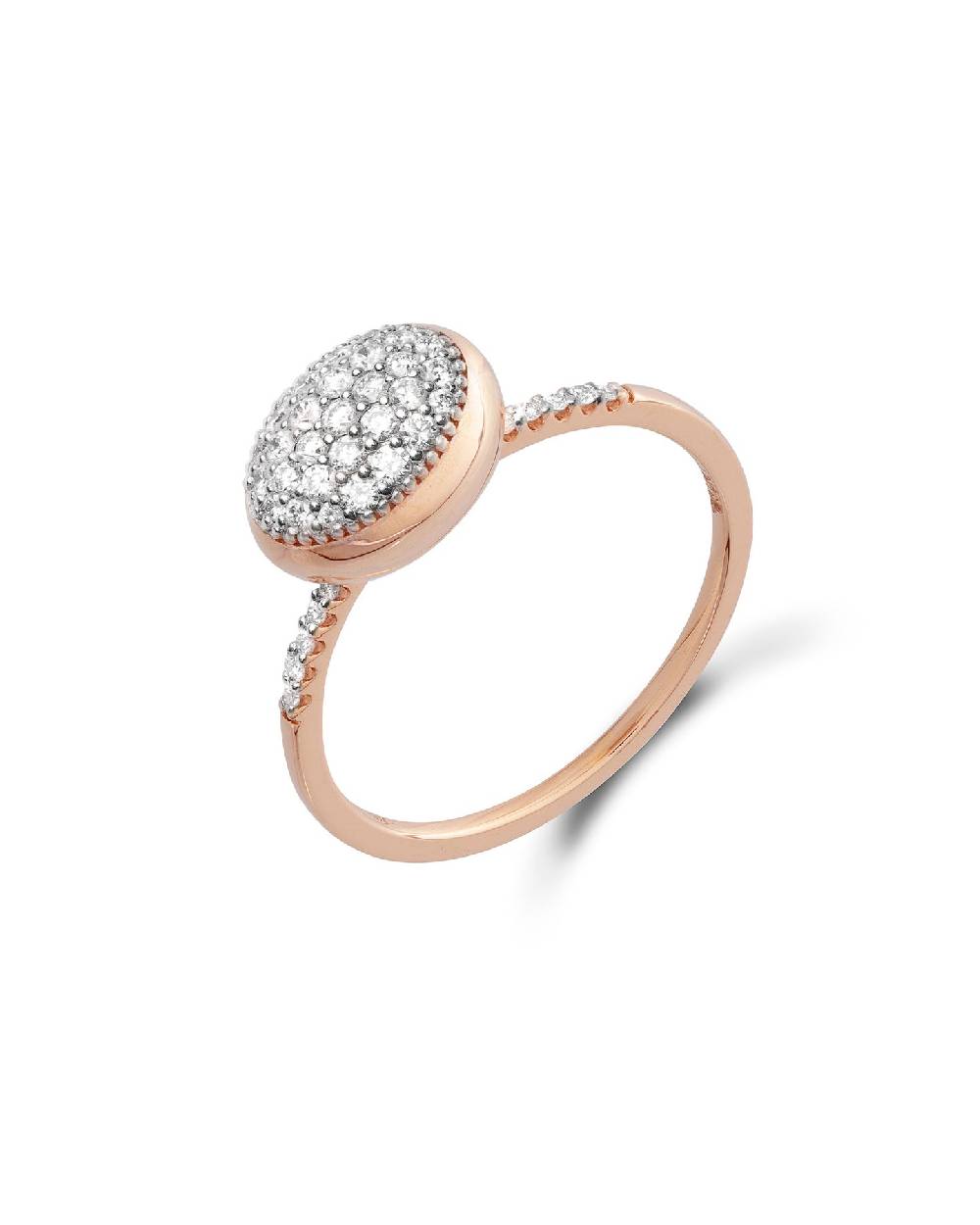 Nanis Anello di fidanzamento "DANCING ÉLITE" romantico in oro rosa e diamant – Nanis Italian Jewels