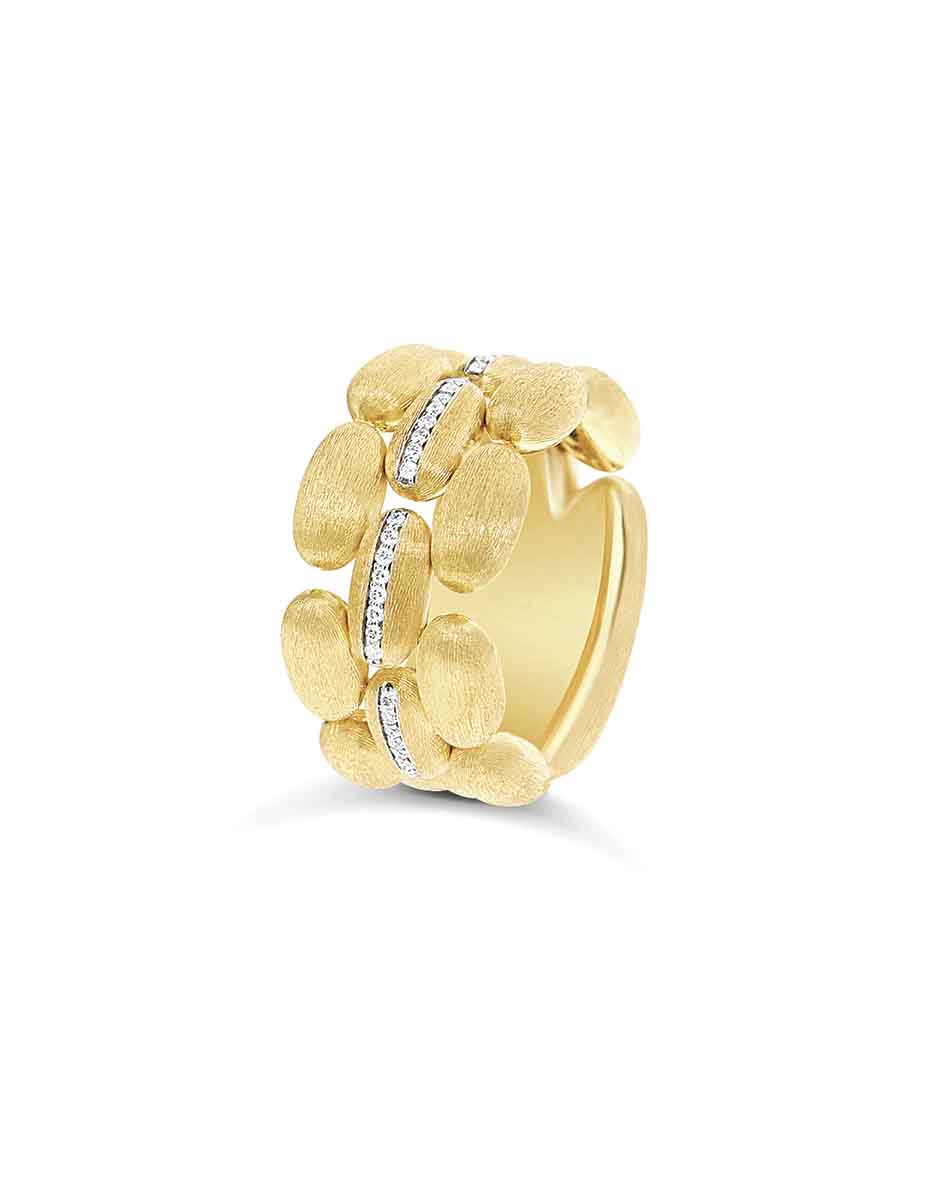 Nanis Anello “Diva” a tripla fascia in oro e diamanti – Nanis Italian Jewels